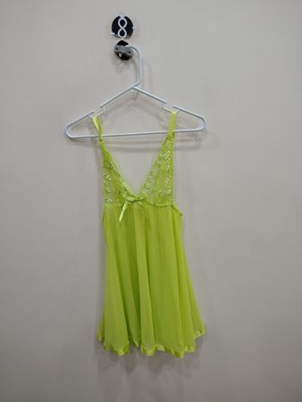 Lime Green Chemise with Lace Details