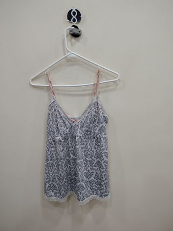 Gray and White Floral Camisole