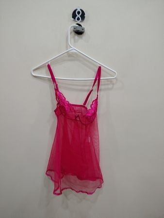 Pink Sheer Lingerie Top