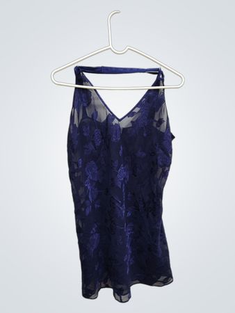 Angelique Navy Floral Sheer Cami Top