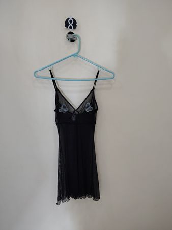 Black Mesh Lingerie Dress