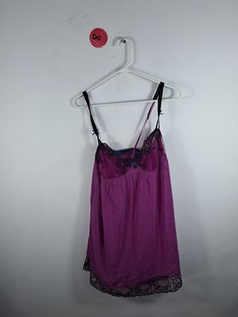 Purple Lace Trim Chemise