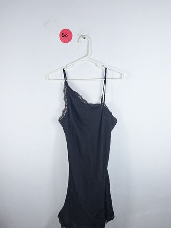Black Lace Trim Chemise