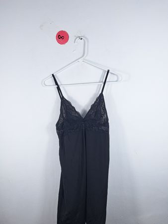 Black Lace Trim Jumpsuit
