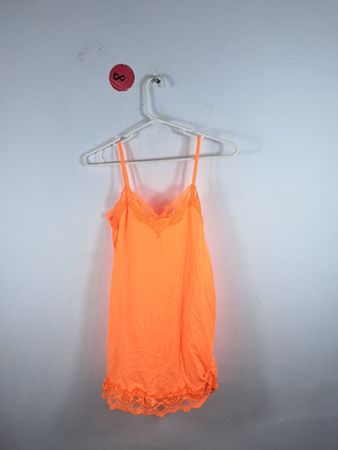 Orange Lace-Trimmed Camisole