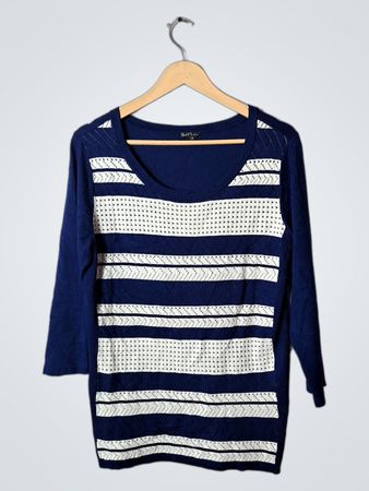 Hannah Blue Striped Sweater