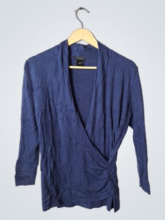 Ann Taylor Blue Long-Sleeve Top