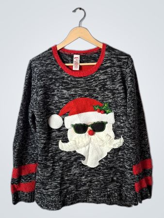 Holiday Time Christmas Santa Sweater