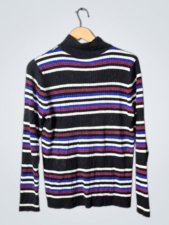 Striped Long-Sleeve Sweater