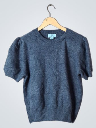 CeCe Blue Short Sleeve Sweater