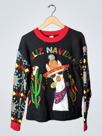 Holiday Time Christmas Llama Sweater