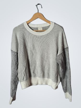 Gray and White Sweater