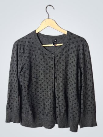 Sable & Gauge Gray Polka Dot Sweater
