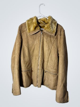 Brown Faux Fur Lined Jacket