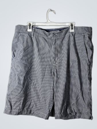 Grey Striped Shorts