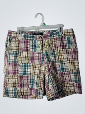 IZOD Jeans Women's Plaid Patchwork Shorts