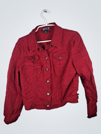 Red Button-Down Jacket