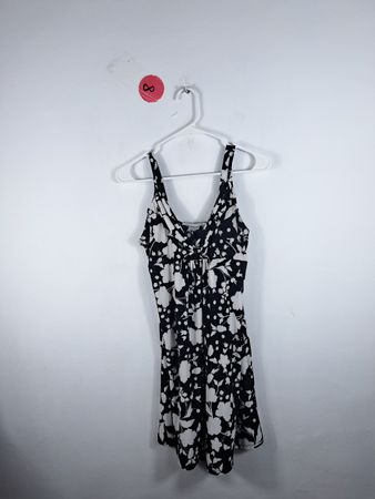 Black and White Floral Dress