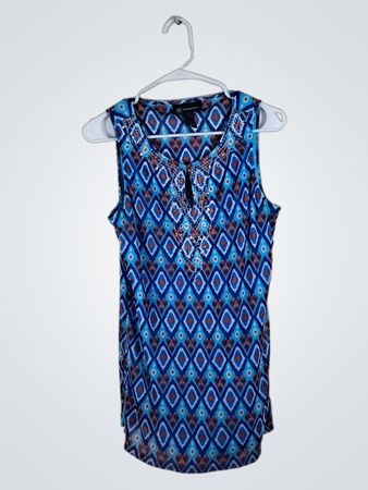 INC International Concepts Blue Patterned Dress