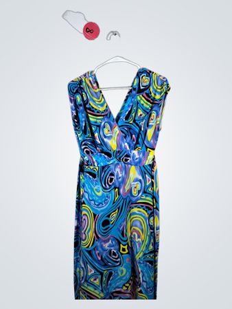 Multicolored Pattern Dress