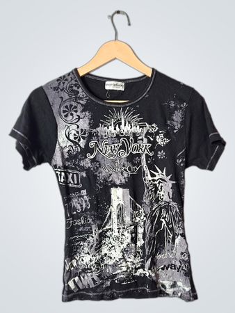 paradisio black graphic t-shirt
