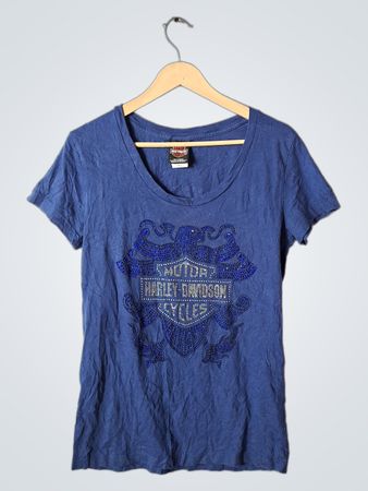 Harley-Davidson Women's Blue Graphic T-Shirt