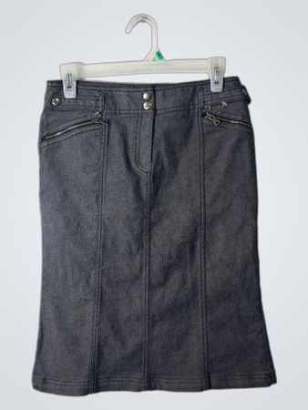Gray Denim Skirt