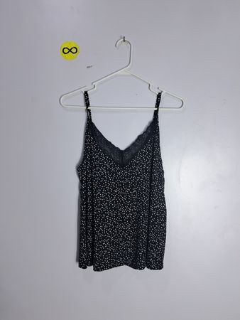 BCBGMAXAZRIA Black Polka Dot Top