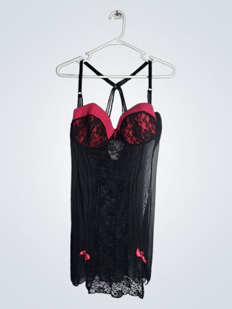 Lace Chemise with Pink Lining