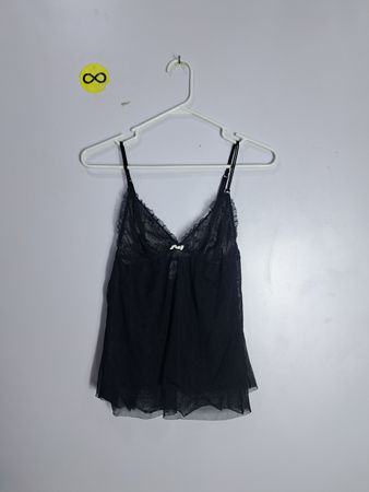 Simply Vera Vera Wang Black Lace Babydoll Camisole Top