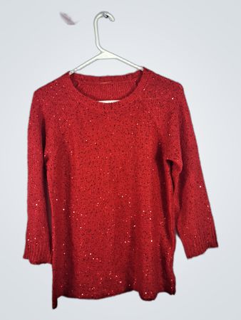 Red Sequined Sweater