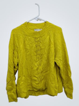 LOFT Yellow Knit Sweater