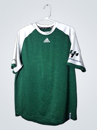 Green and White Adidas T-Shirt