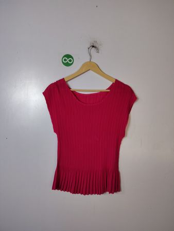 Pleated Cap Sleeve Top