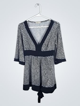 Black and White Chevron Dress