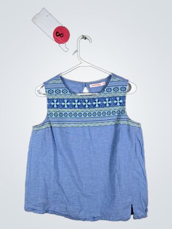 Fresh Produce Sleeveless Embroidered Top