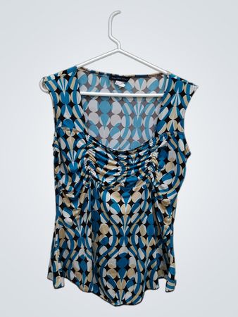 American City Wear Blue and White Top