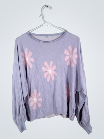 Ekouaer Lilac Floral Long Sleeve Shirt