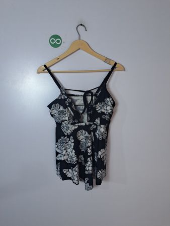 Black and White Floral Top