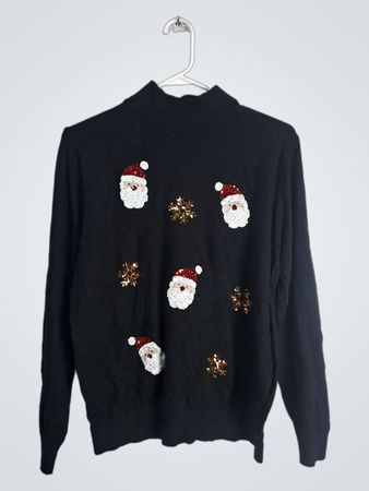 Victoria Harbour Black Christmas Sweater