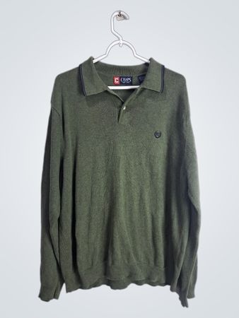 Chaps Long-Sleeve Polo Sweater