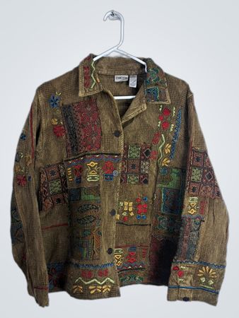 Brown Embroidered Jacket
