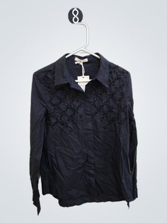 Dorothee Schumann Black Beaded Shirt