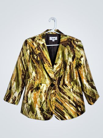 Le Suit Women's Abstract Print Blazer