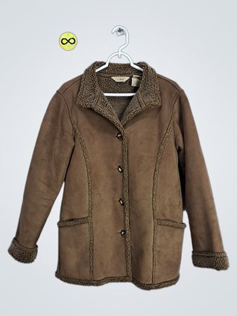 L.L.Bean Suede Sherpa Lined Jacket