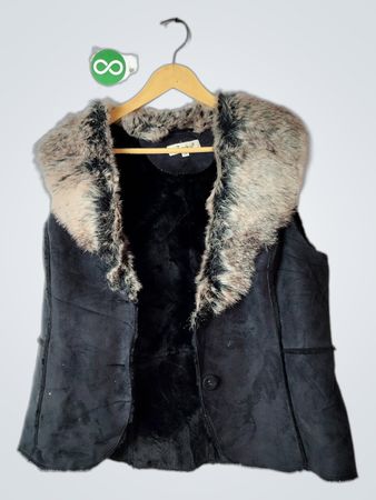 Jessica Faux Fur Trimmed Vest