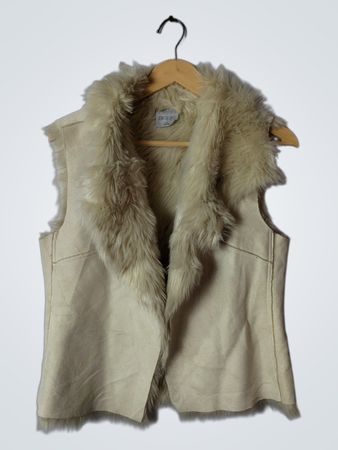 Jennifer Lopez Faux Fur Trimmed Vest