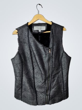 Marc New York Andrew Marc Black Faux Leather Vest