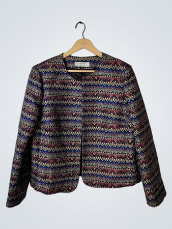 Tahari Arthur S. Levine Geometric Pattern Jacket