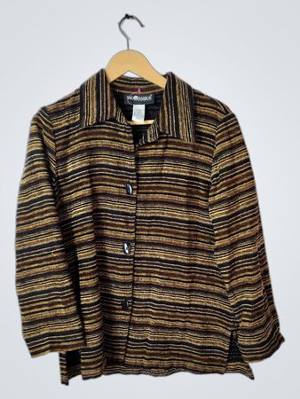 Sag Harbor Petite Striped Button-Up Shirt